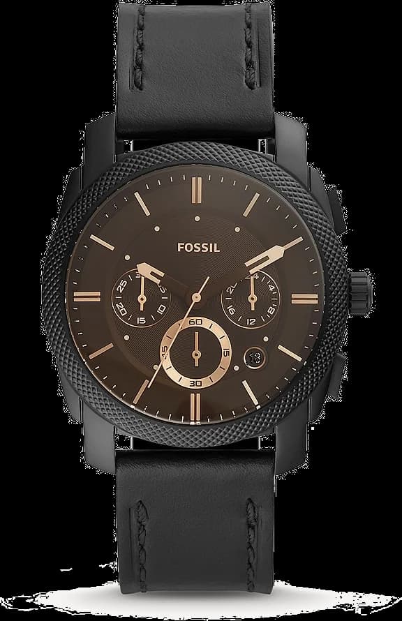 Fossil FS5586 montre homme, cadran marron, bracelet cuir marron, style chronographe
