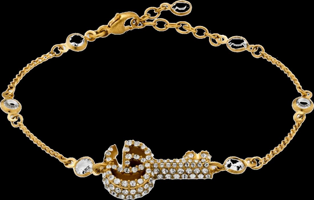 Gucci 109523 montre femme, bracelet clé double G pavé de cristaux