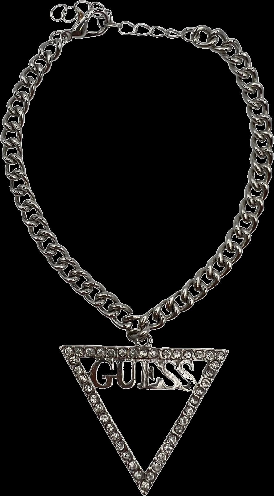 Guess 109799 montre femme, maille triangle argentée et détails cristal