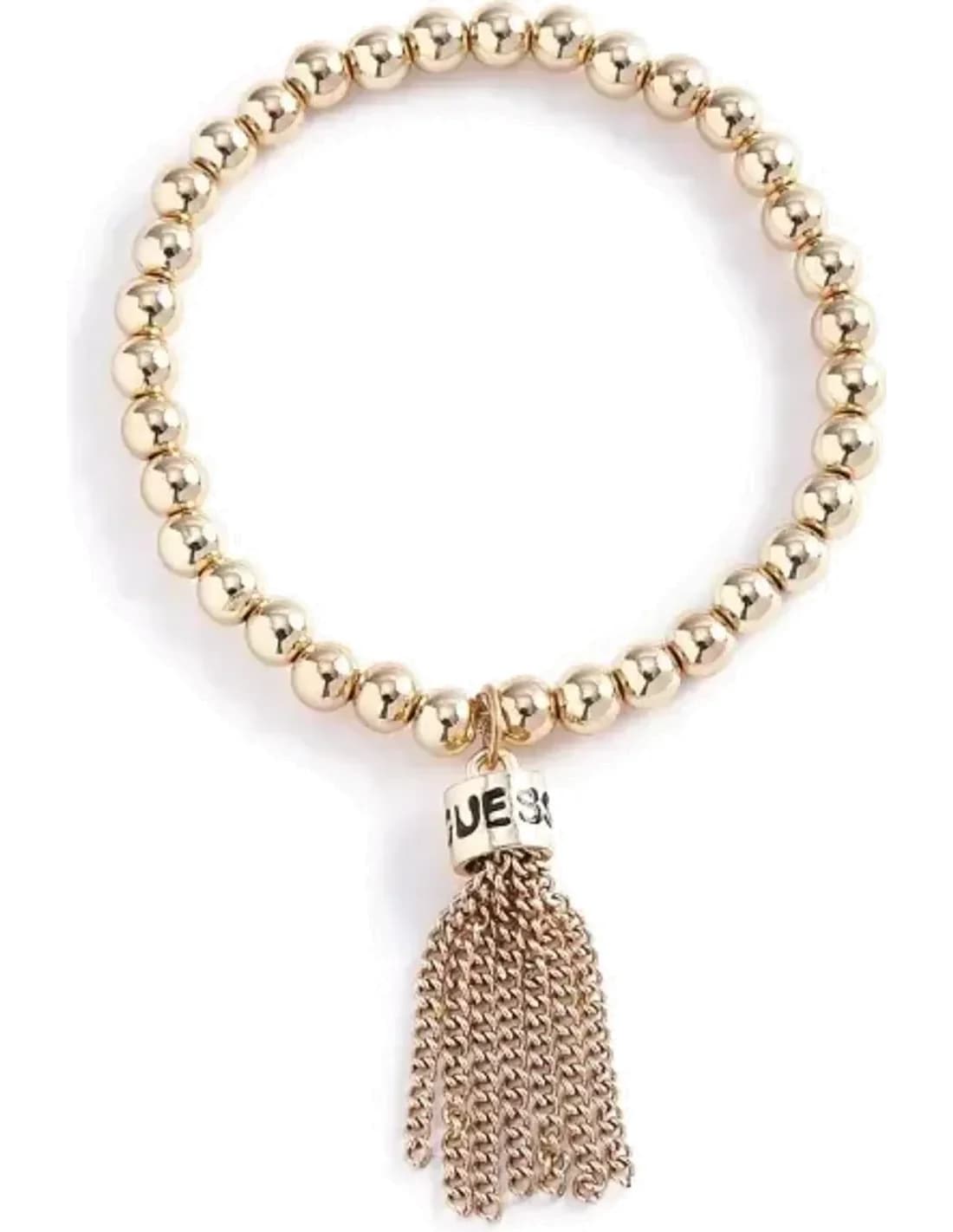 Bracelet Guess en perles d'acétate doré avec breloque