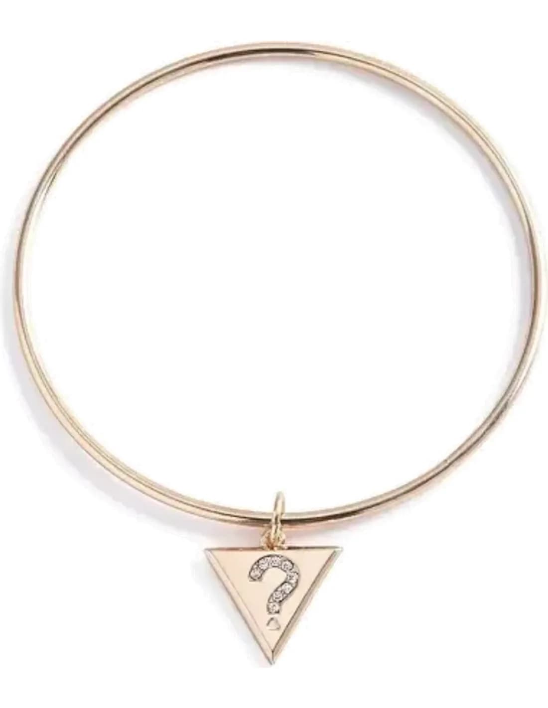Bracelet Guess en acier or doré avec plaque triangle logo