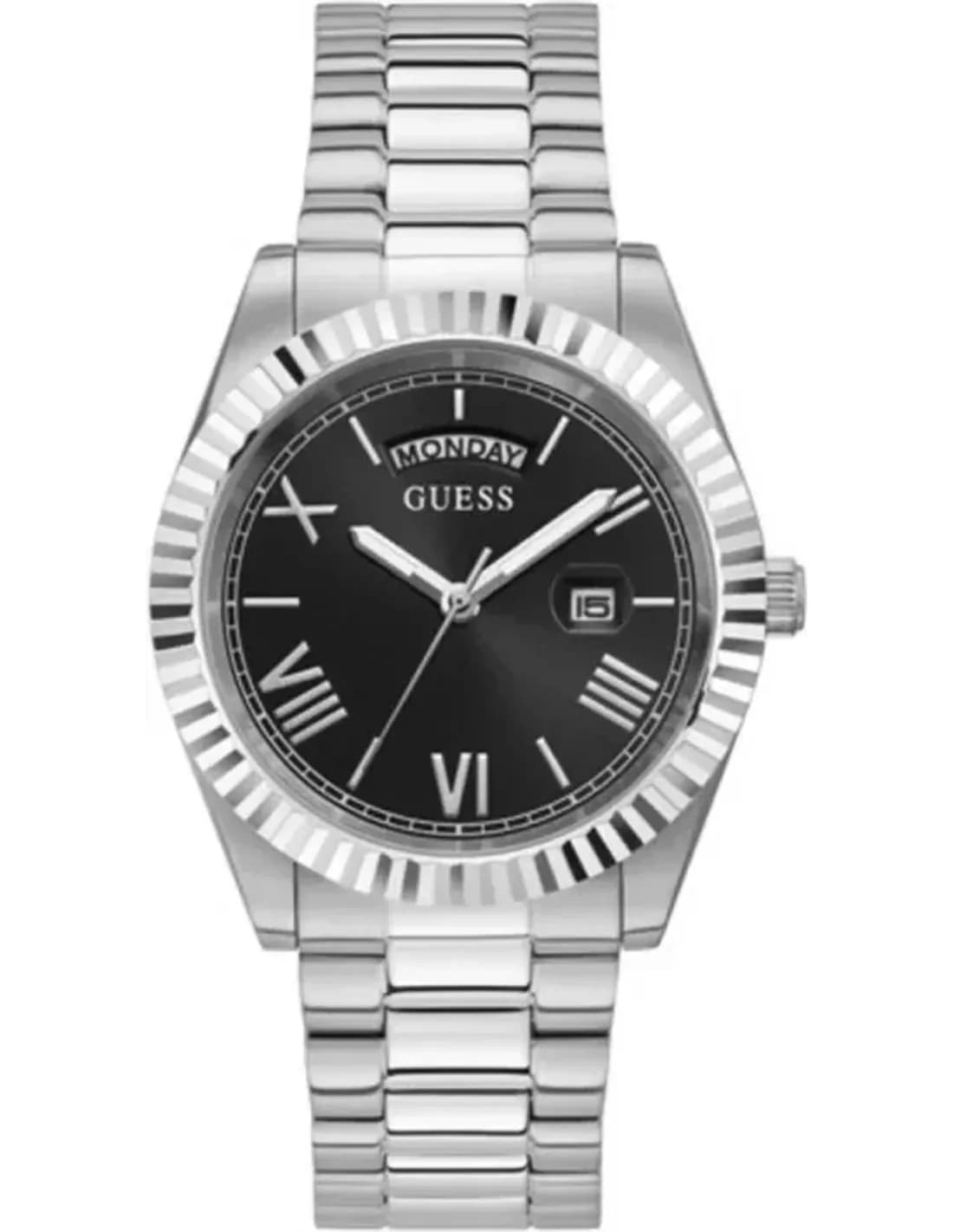 Guess Men's Connoisseur GW0265G1 Watch with Silver Stainless Steel Bracelet