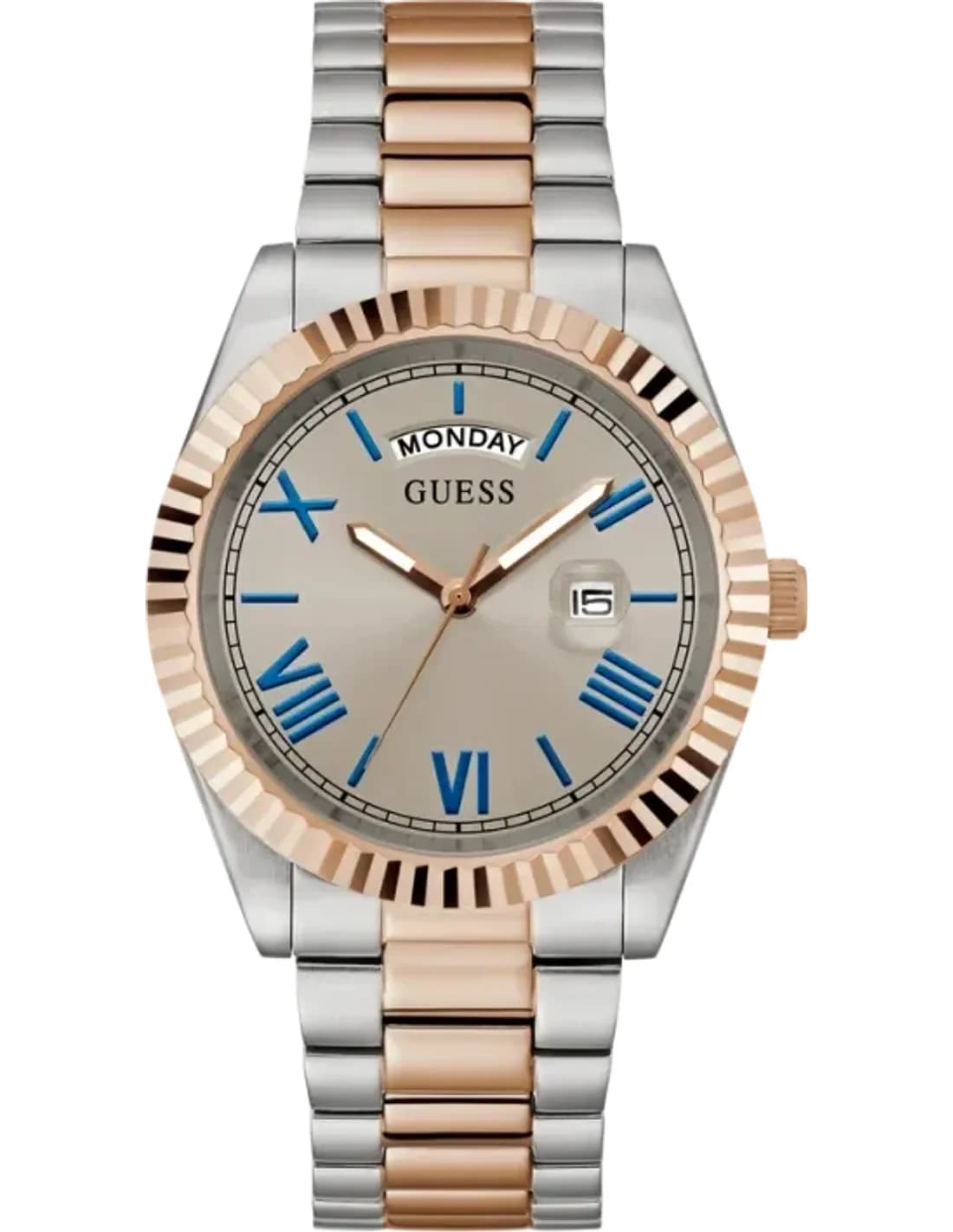 Guess GW0265G13 montre homme, bicolore cadran gris taupe