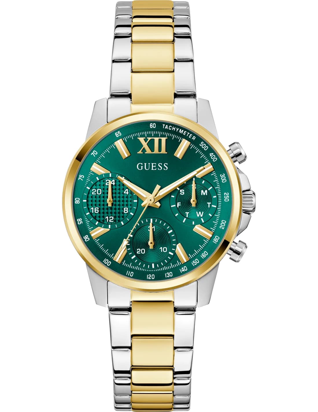 Montre Femme Guess Bailey GW0933L7 cadran vert bracelet acier