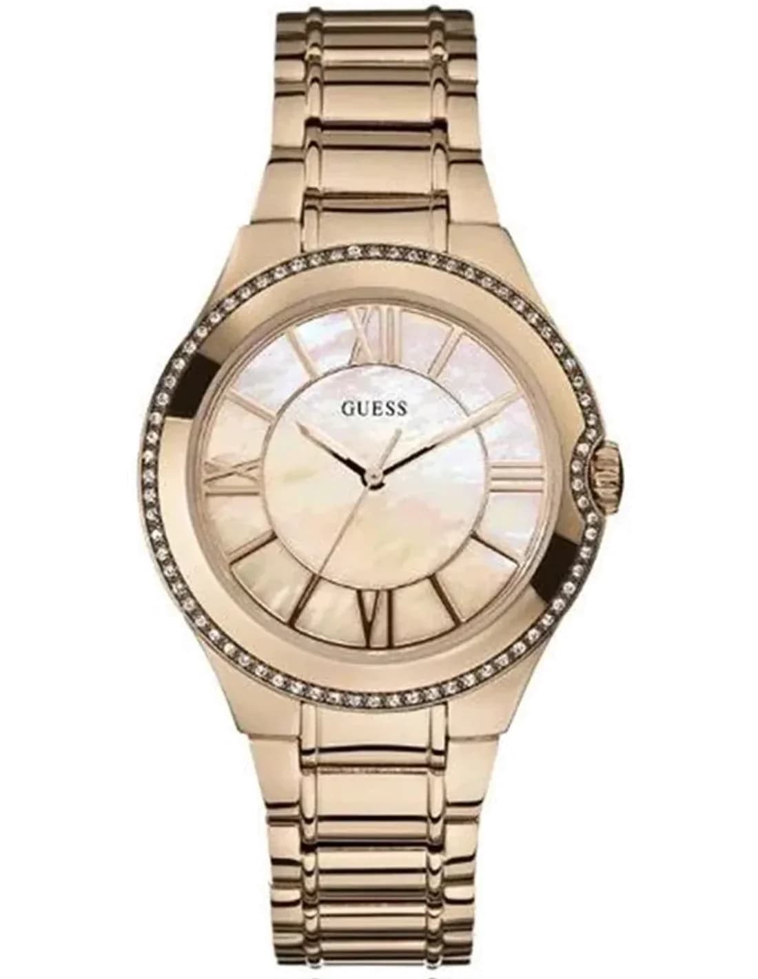 Montre Femme Guess U15503L1 Cadran Nacre et Bracelet Acier Rose Gold