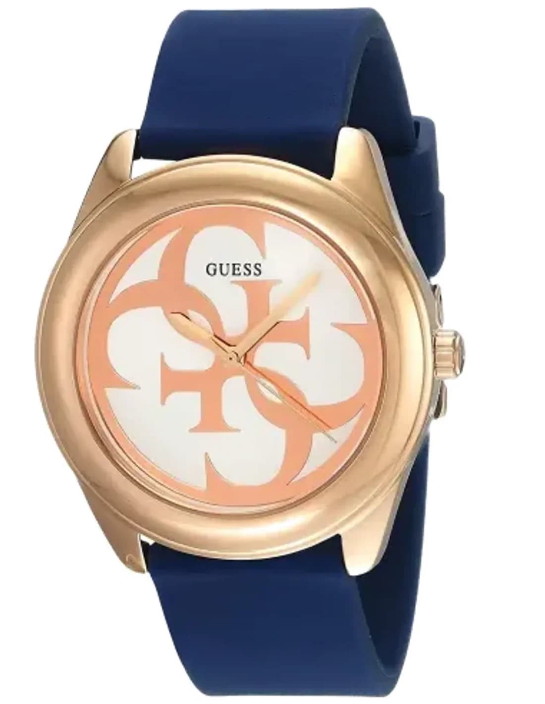 Guess W0911L6 Women's Watch with Blue Silicone Strap