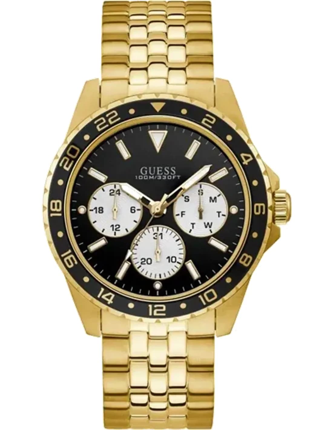 Guess W1107G4 montre homme, noir multifonction sur acier