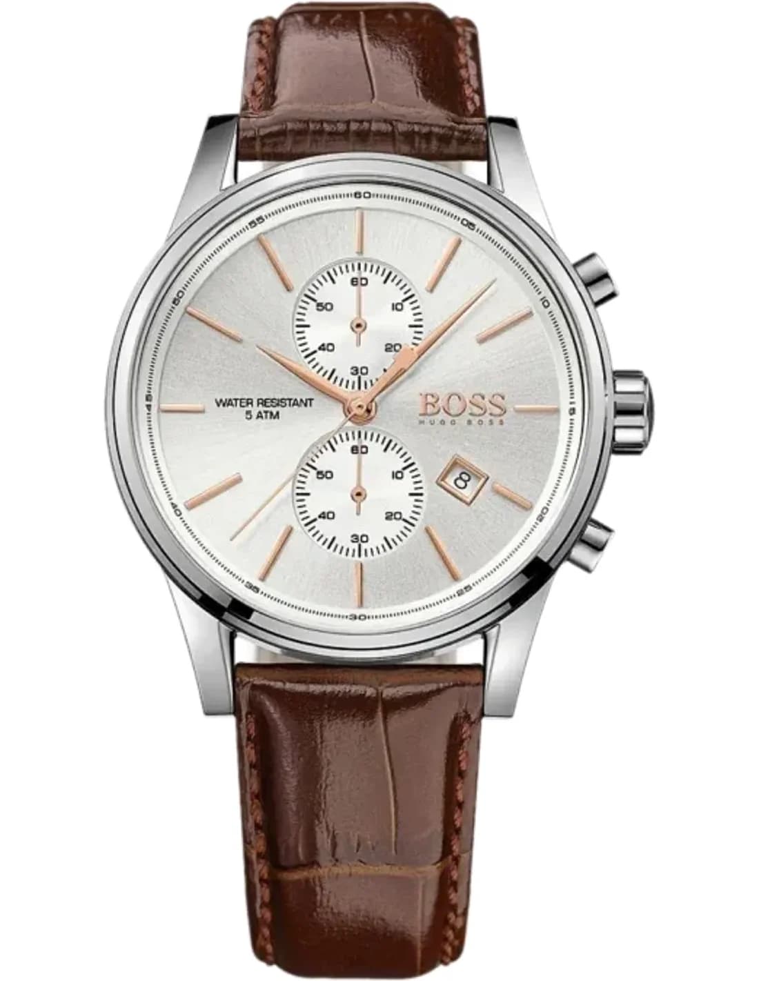 Hugo Boss 1513280 Grey Dial and Brown Leather Strap Watch