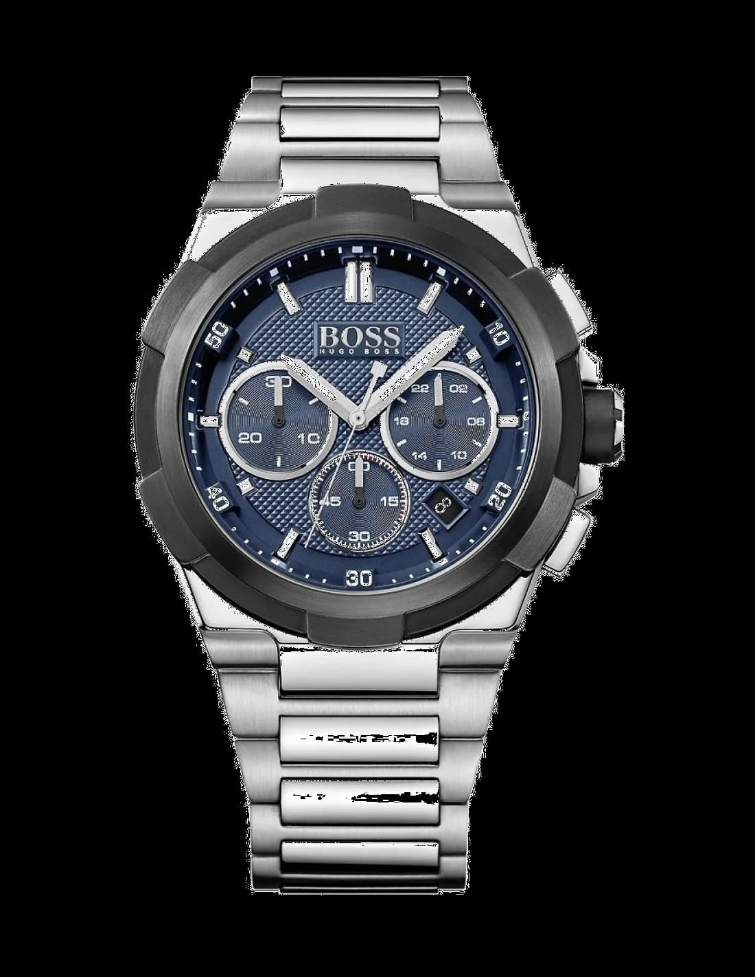 Hugo Boss 1513360 montre homme, chronographe cadran bleu sur acier