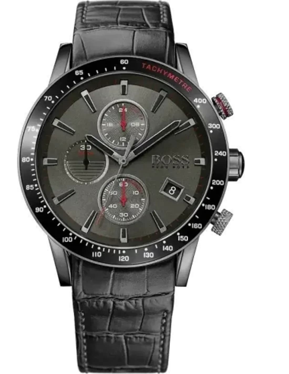 Hugo Boss 1513445 Men's Chronograph Sport Watch with Crocodile Leather Strap