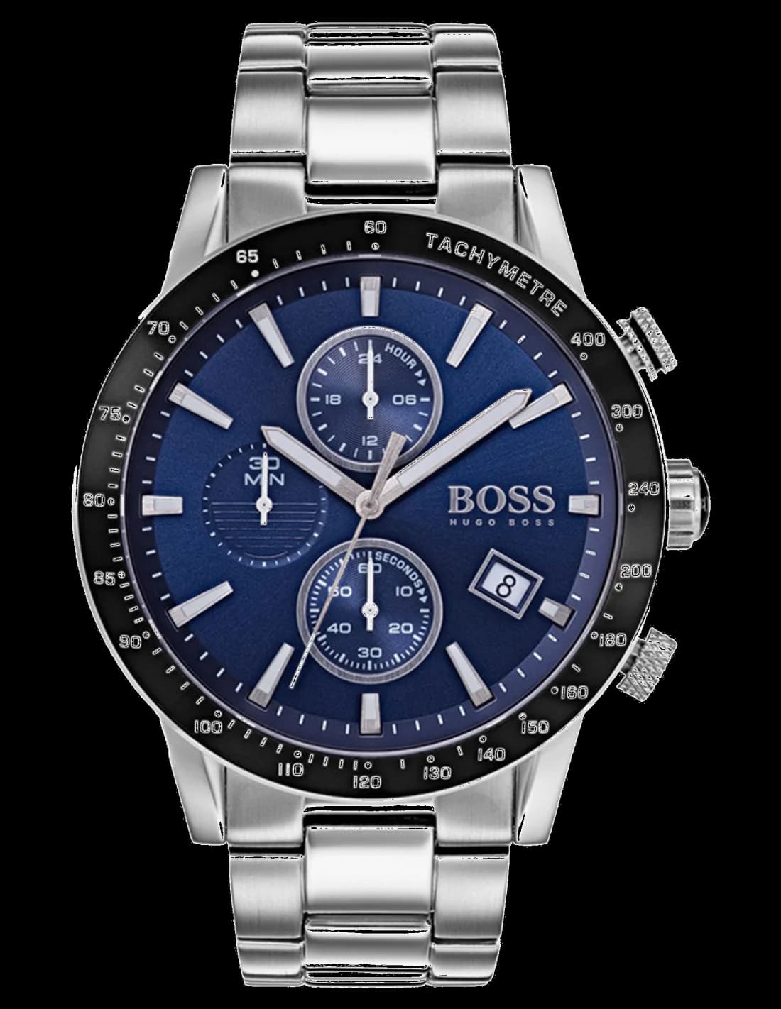 Hugo Boss 1513510 montre homme, cadran bleu et bracelet acier