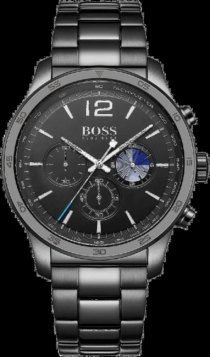 Hugo Boss 1513528 montre homme, cadran noir boîtier noir