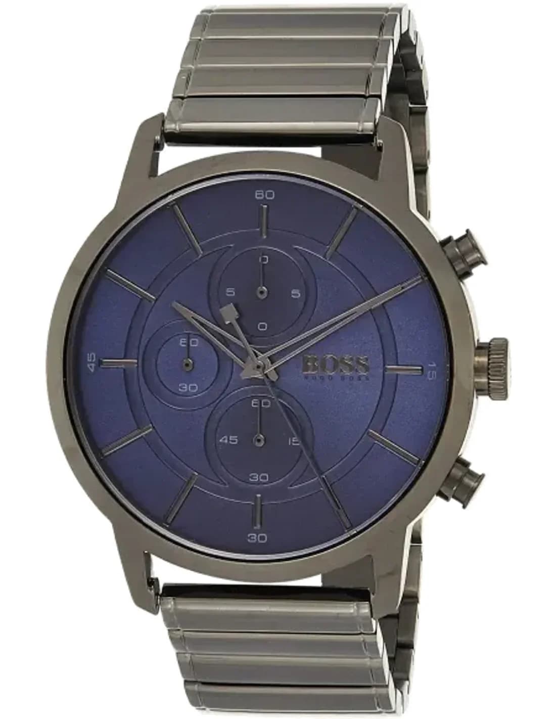 Hugo Boss 1513574 Architectural Grey Steel and Blue Dial Watch