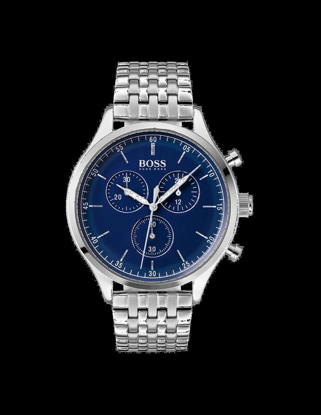Hugo Boss 1513653 montre homme, cadran bleu émail et bracelet acier