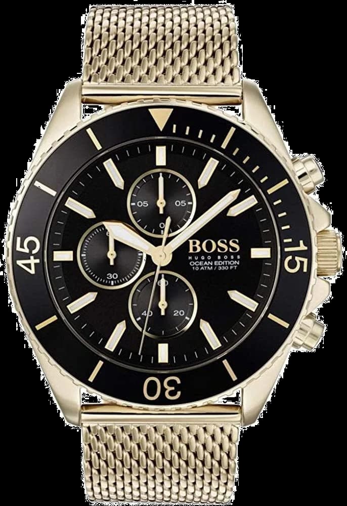 Hugo Boss 1513703 montre homme, au cadran noir et bracelet acier