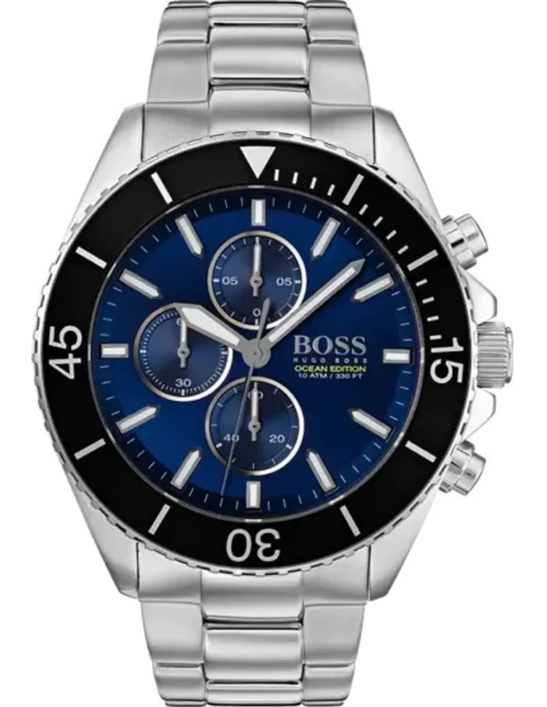 Hugo Boss 1513704 Ocean Blue Dial and Stainless Steel Watch