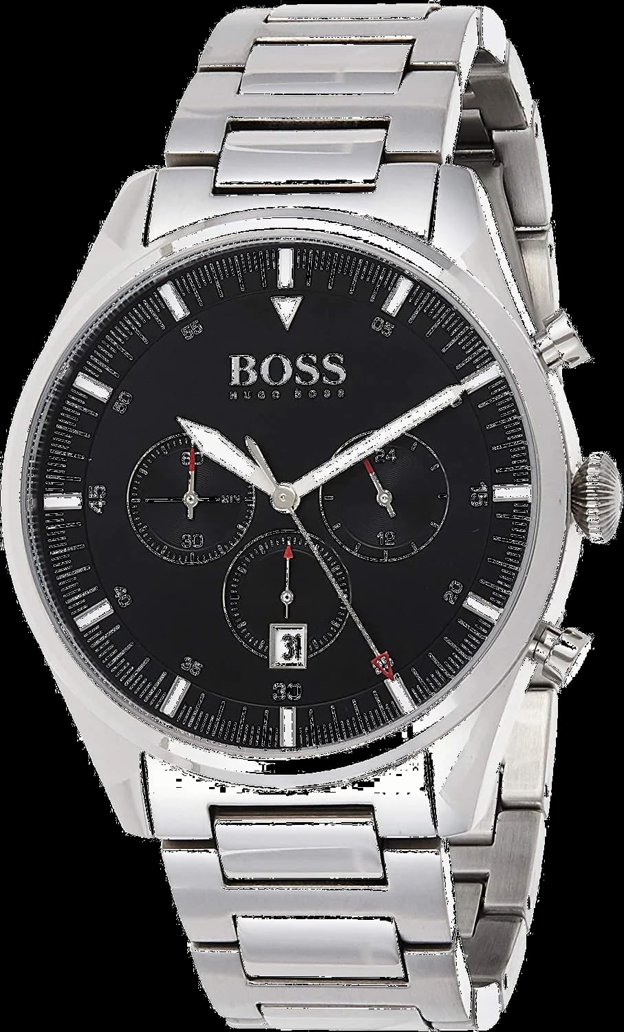 Hugo Boss 1513712 montre homme, chronographe cadran noir acier inox