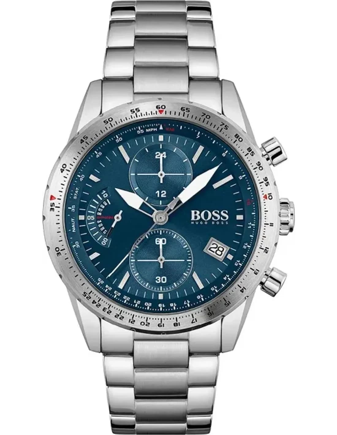 Men's watch Hugo Boss Pilot Edition 1513850 chronograph blue dial