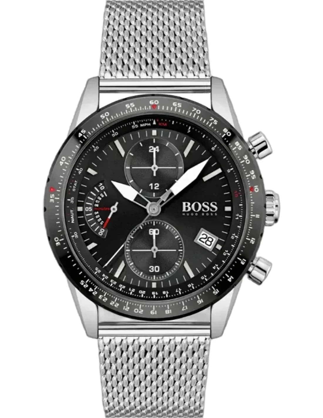 Hugo Boss Pilot Edition 1513886 chronograph black dial men's watch