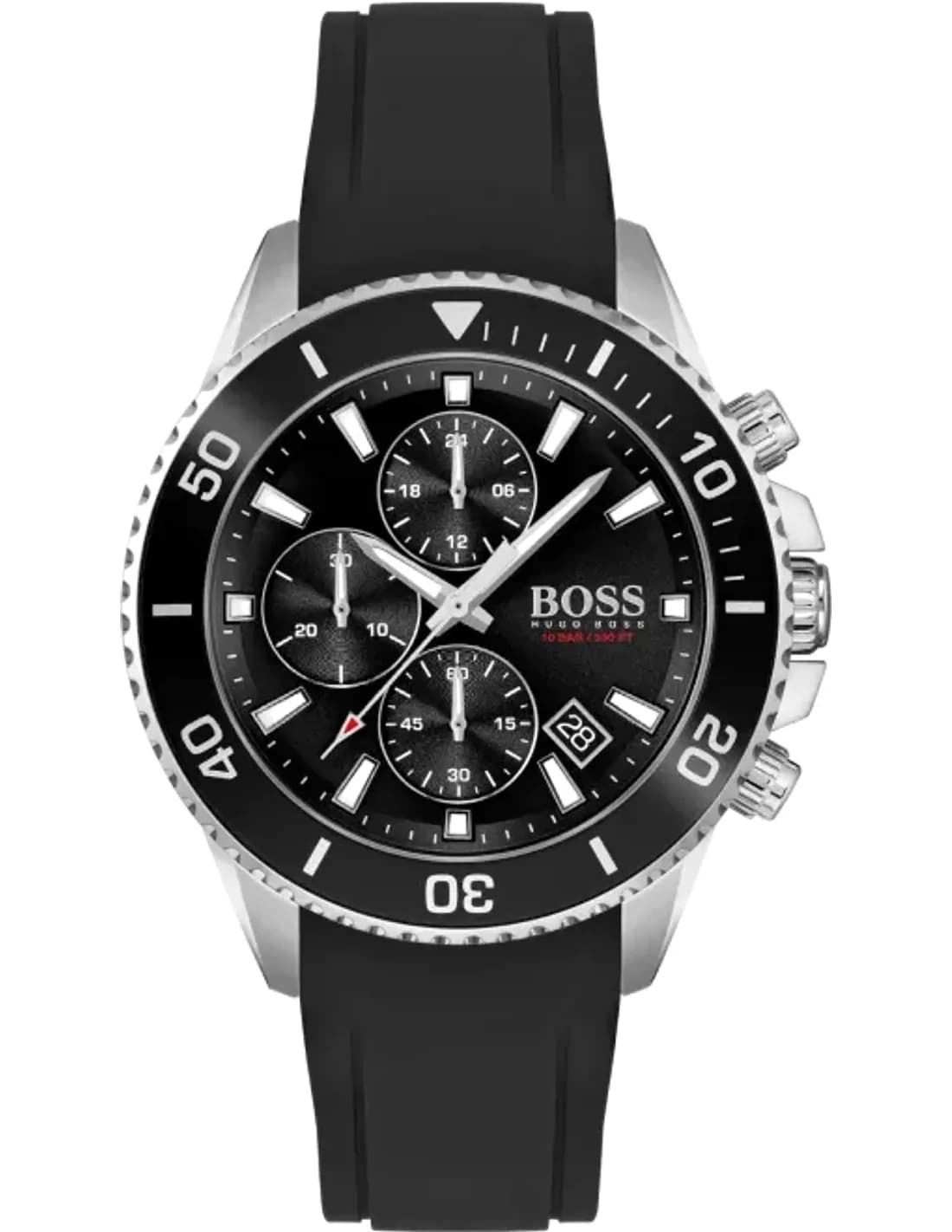 Hugo Boss 1513912 Admiral Chronograph Black Silicone Watch