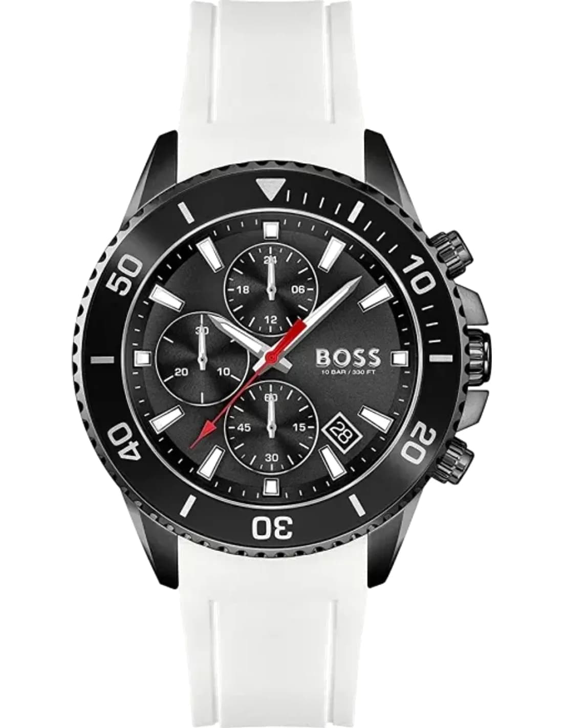 Montre Hugo Boss Admiral 1513966 bracelet silicone blanc