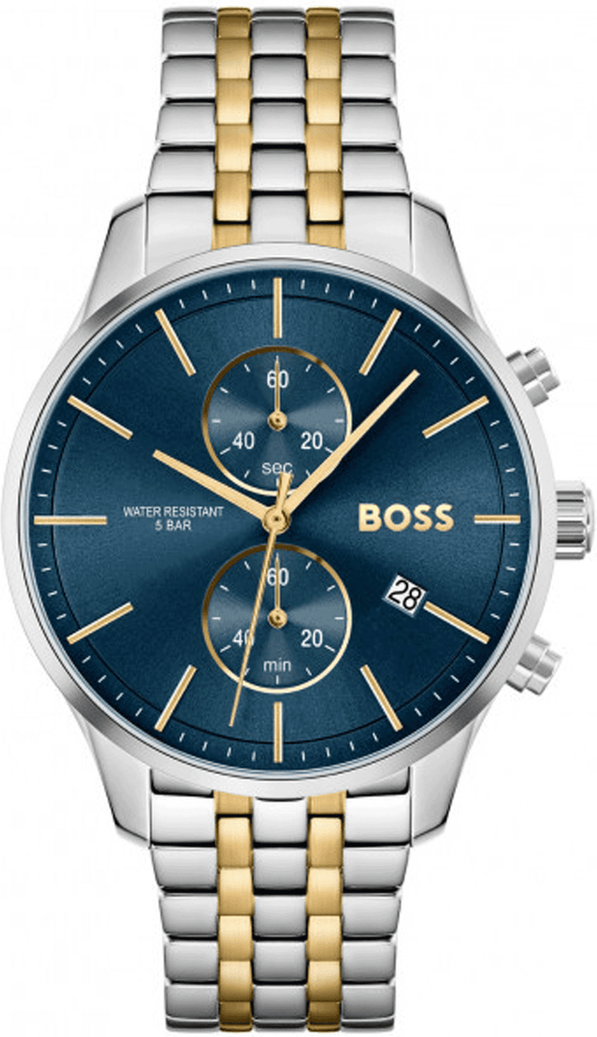 Hugo Boss 1513976 montre homme, chronographe au cadran bleu