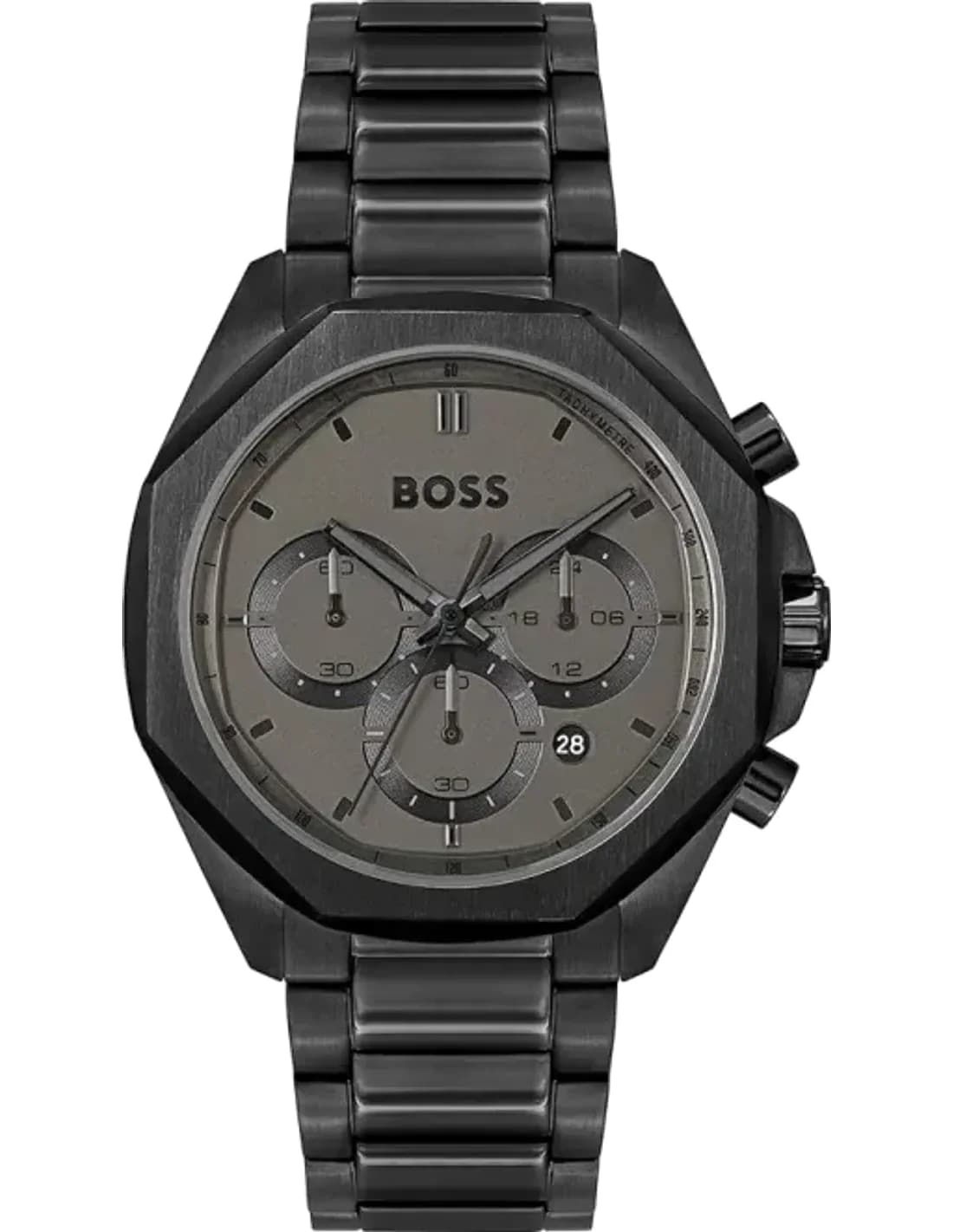 Hugo Boss 1514016 montre homme, au cadran noir et bracelet acier