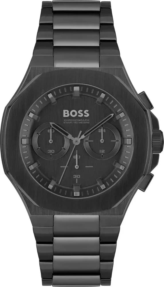 Hugo Boss 1514088 montre homme, modèle taper, acier inoxydable, cadran noir