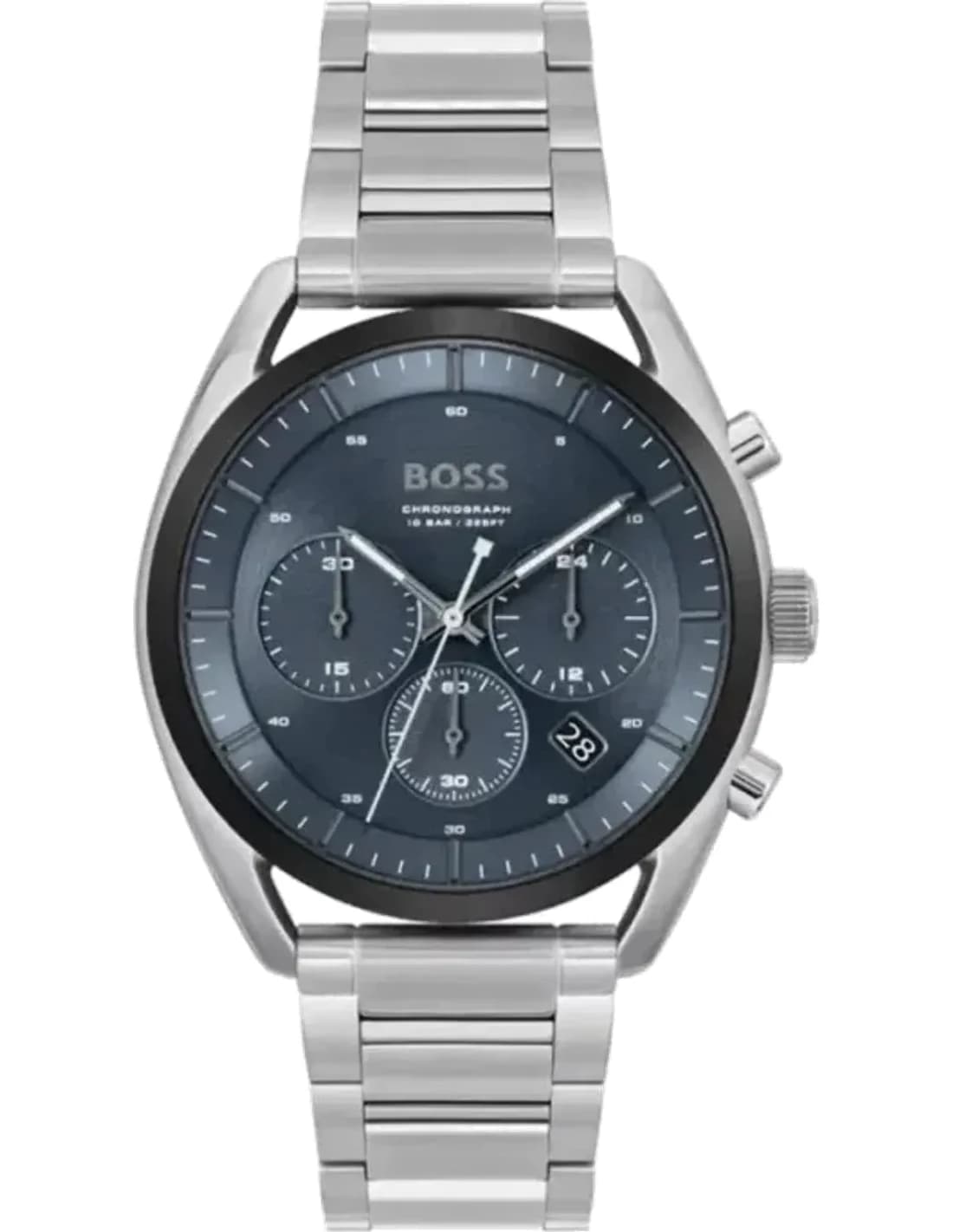 Hugo Boss 1514093 montre homme, au cadran bleu et bracelet acier