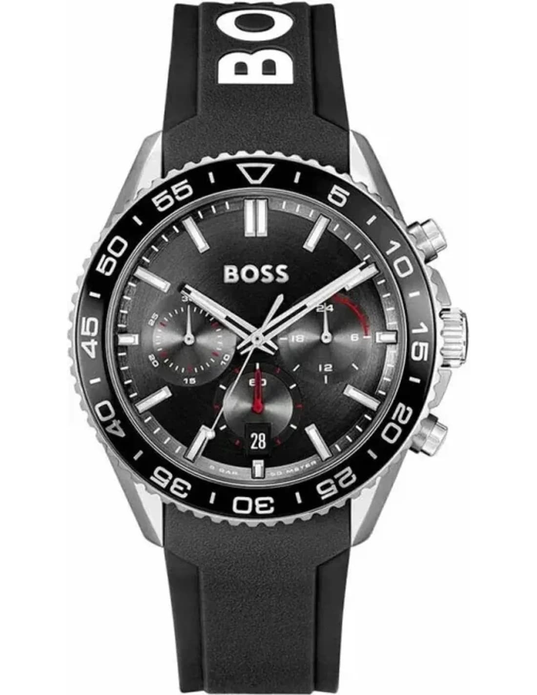 Hugo Boss 1514141 montre homme, texture brossée, affichage chronographe