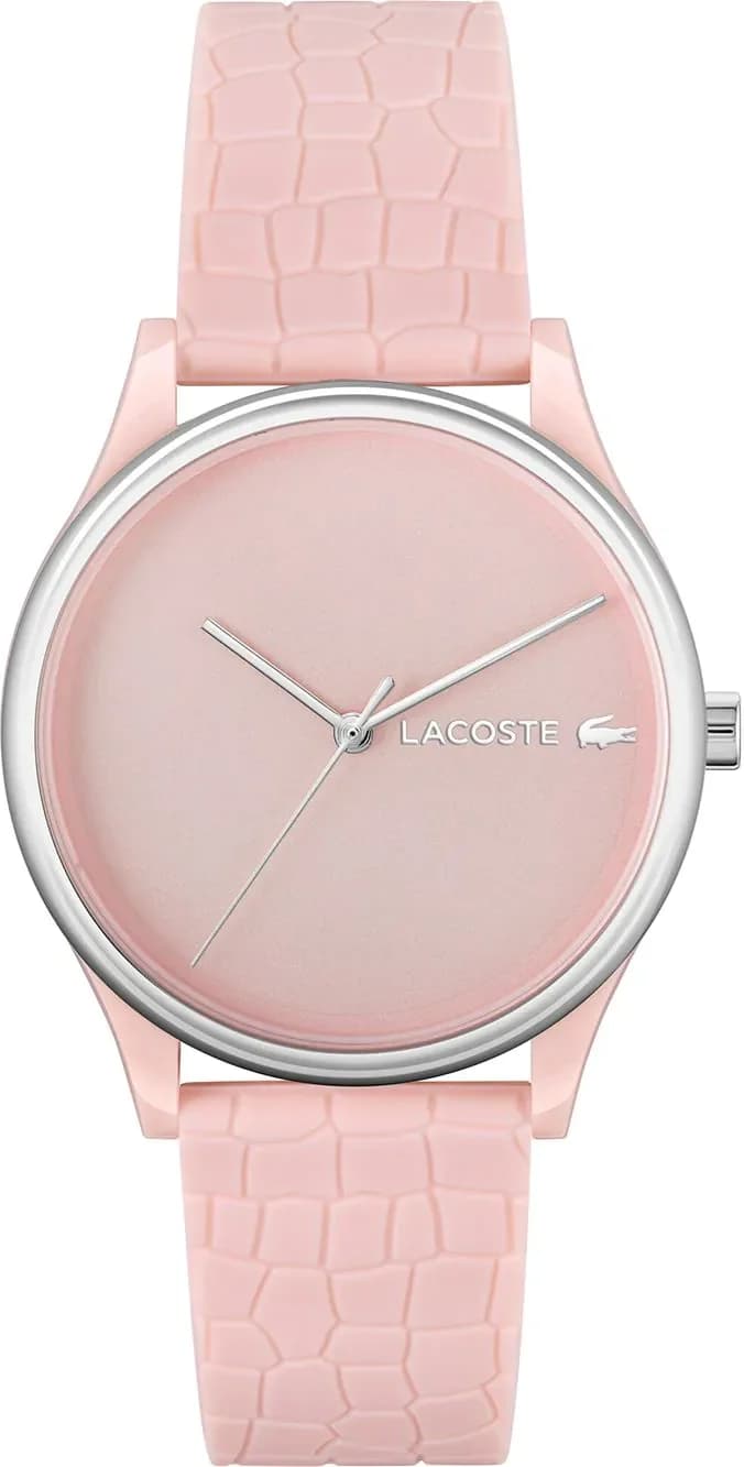 Lacoste 2001248 montre femme, cadran rose, bracelet silicone