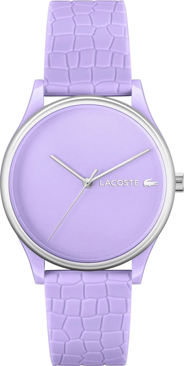 Lacoste 2001284 montre femme, cadran violet, bracelet silicone lilas