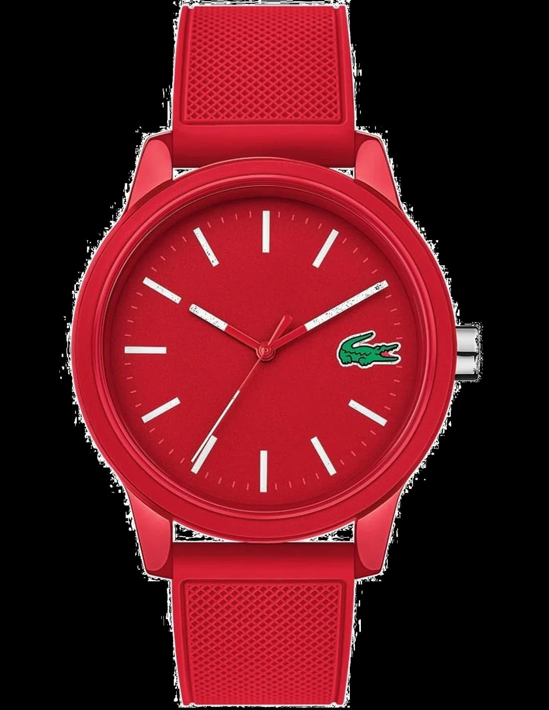Lacoste 2010988 montre homme, cadran rouge, bracelet silicone