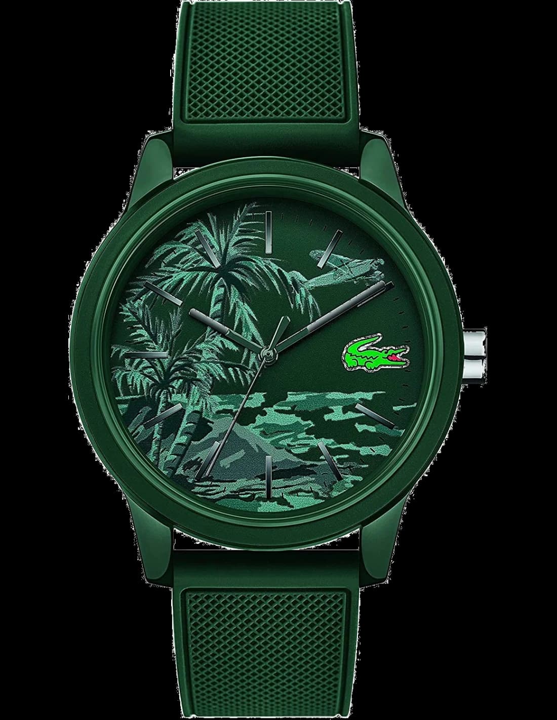 Lacoste 2011023 montre homme, boîtier résine, bracelet silicone vert