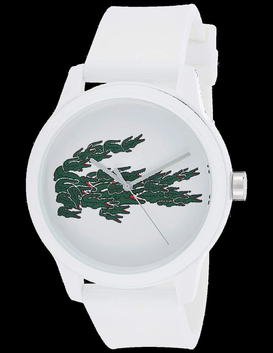Lacoste 2011039 montre homme, cadran blanc et bracelet silicone blanc