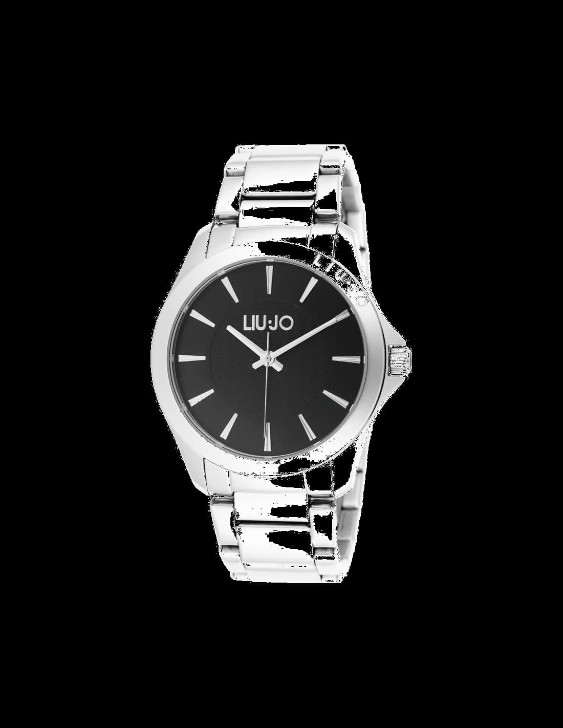 Liu Jo Luxury TLJ812 montre homme, au cadran noir et bracelet acier