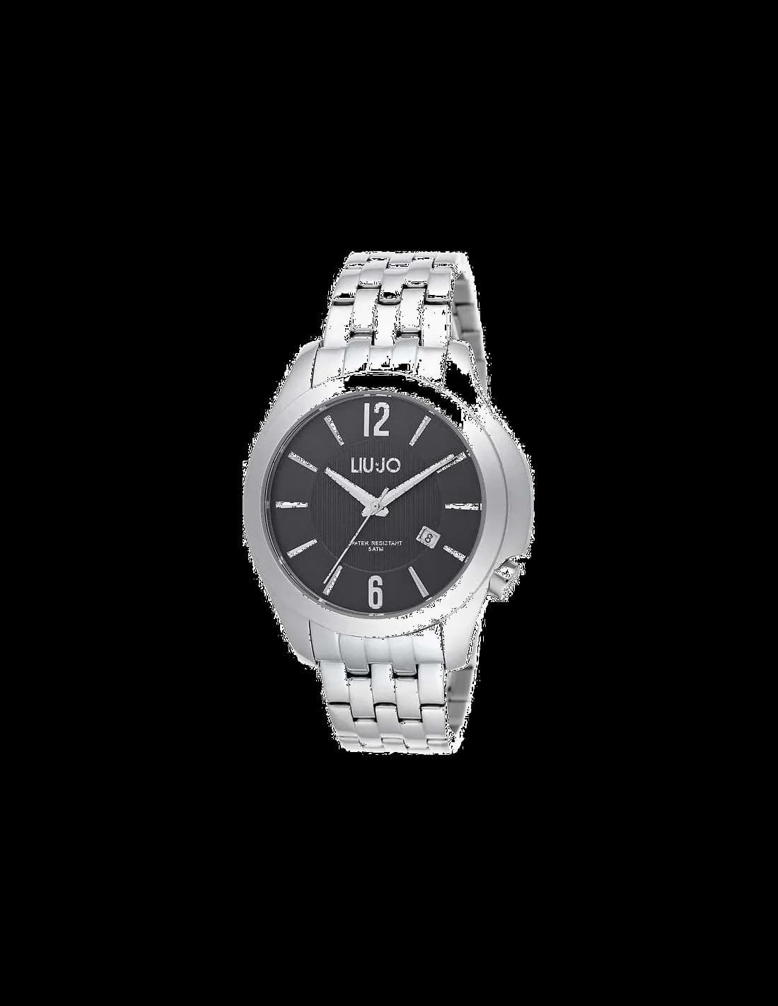 Liu Jo Luxury TLJ963 montre homme, au cadran noir et bracelet acier