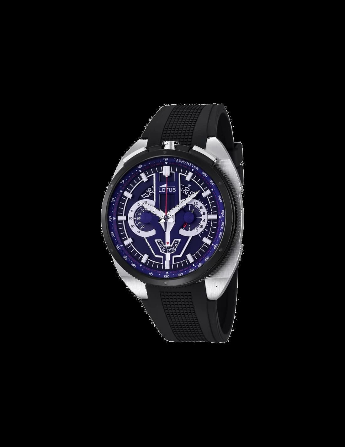 Lotus L10128/3 montre homme, bleu avec bracelet silicone noir