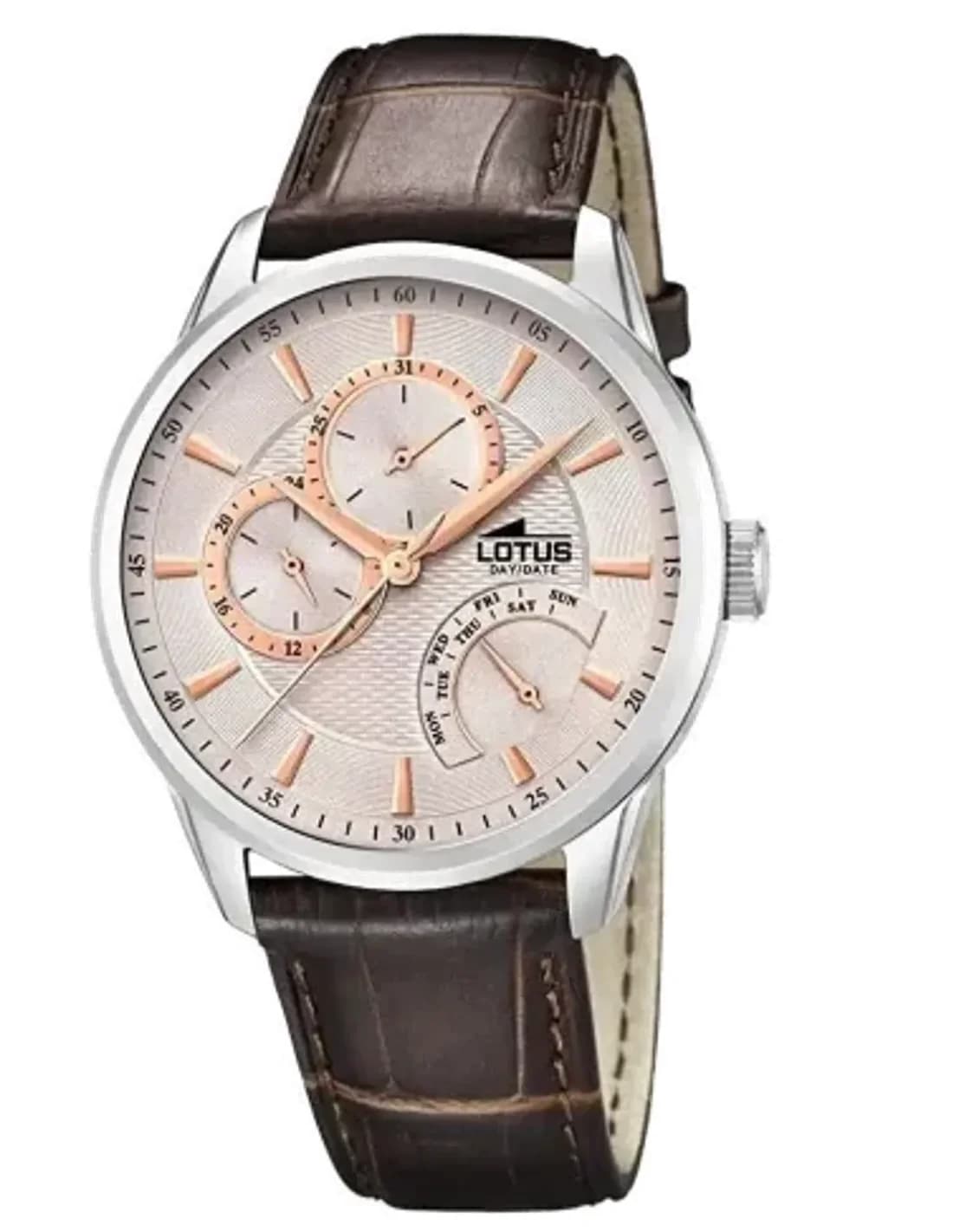 Lotus L15974/7 Watch with Brown Dial and Leather Strap