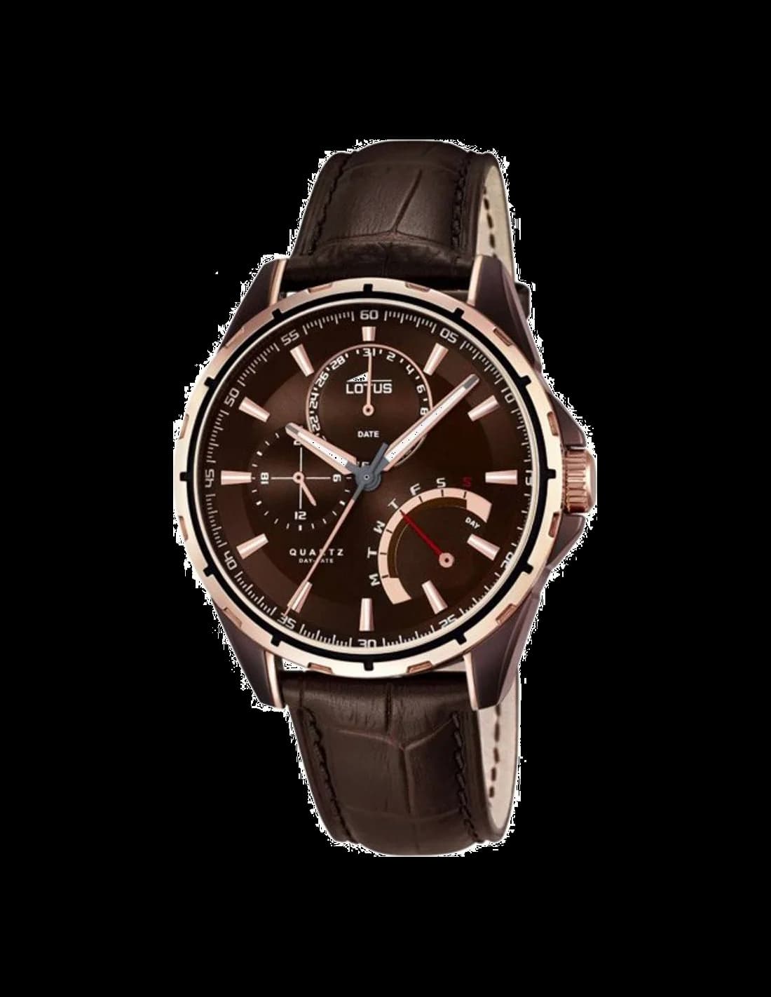Lotus L18211/1 montre homme, au cadran marron et bracelet cuir
