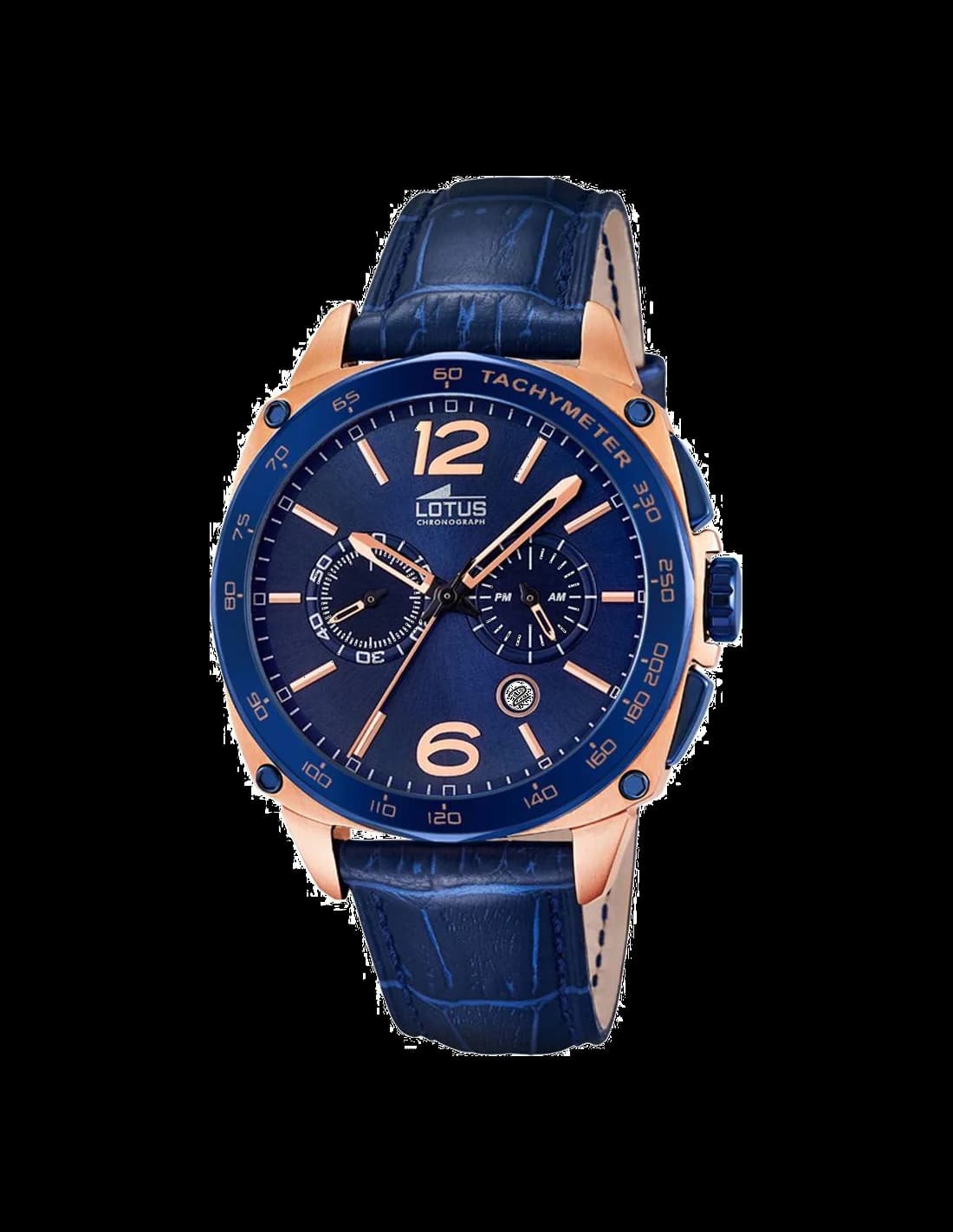 Lotus L18217/1 montre homme, avec cadran bleu et bracelet cuir