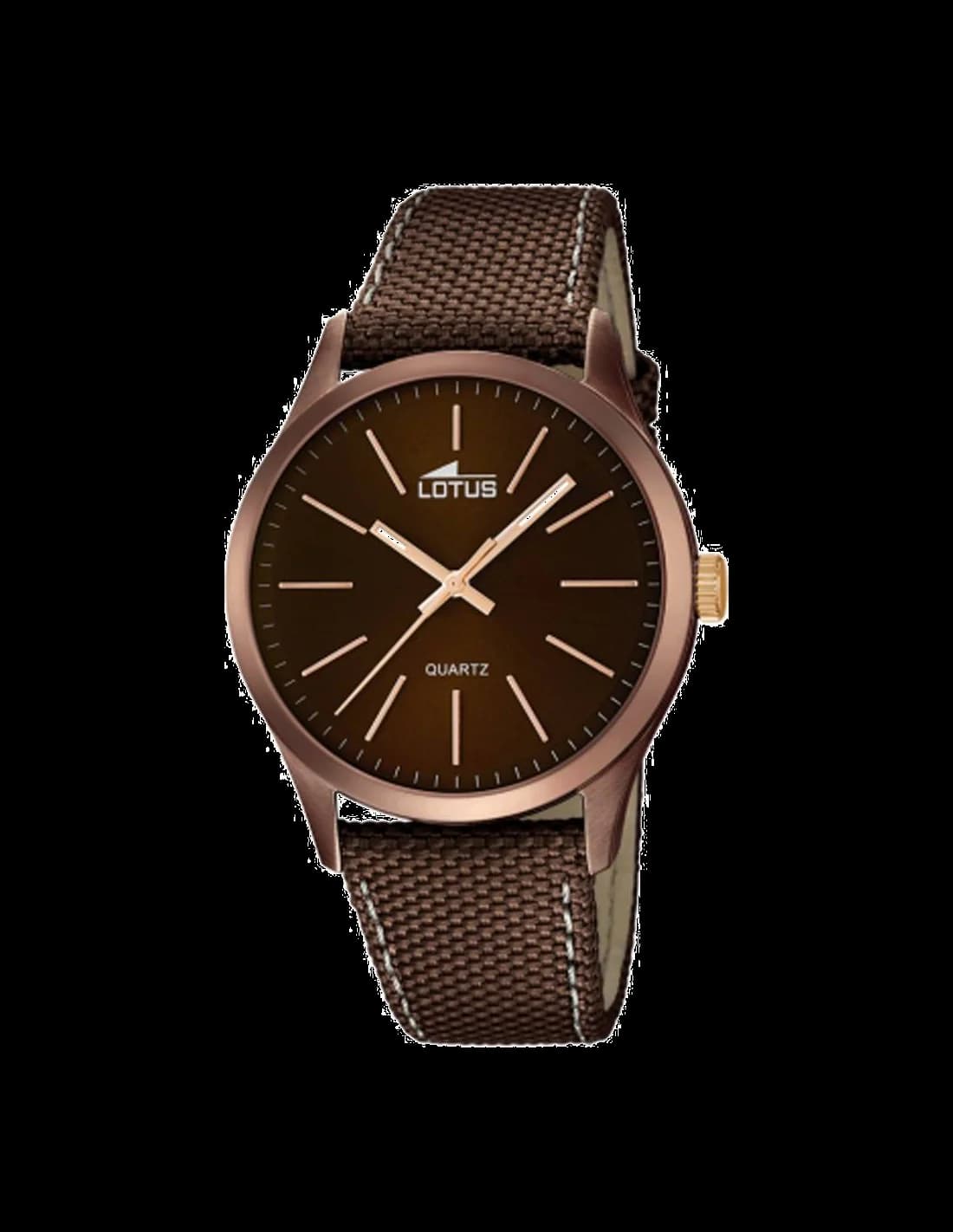 Lotus L18246/2 montre homme, cadran marron, bracelet cuir marron