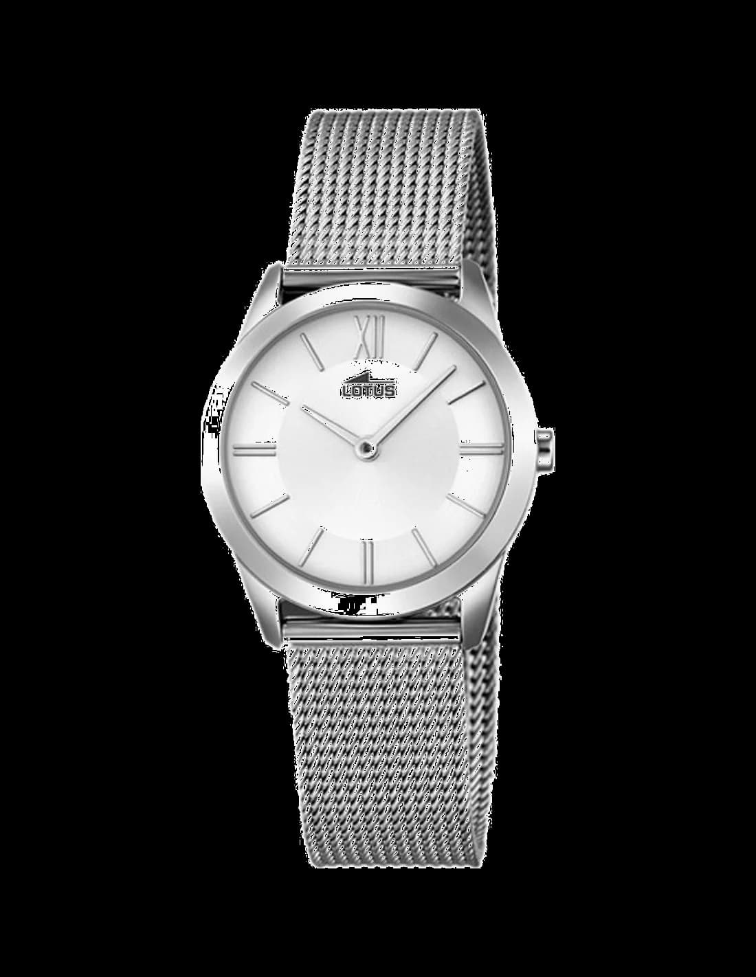 Lotus L18291/1 montre femme, cadran argent, bracelet acier