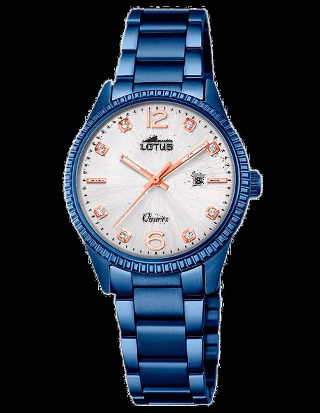 Lotus L18304/3 montre femme, cadran blanc, bracelet acier