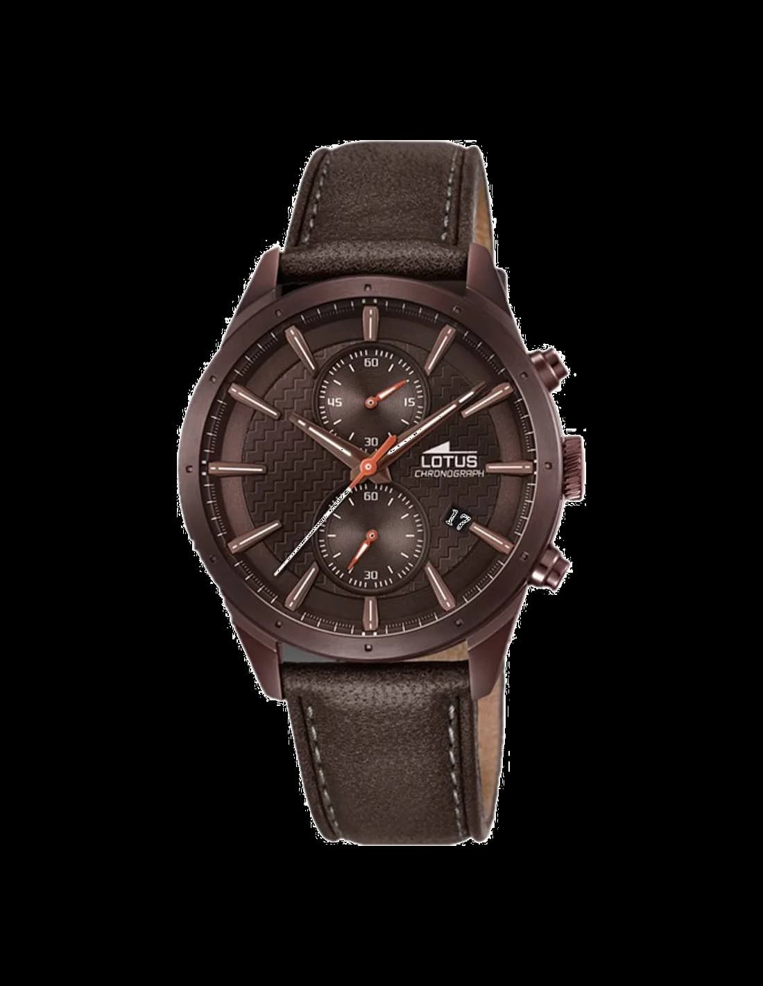 Lotus L18316/1 montre homme, cadran marron, bracelet cuir marron