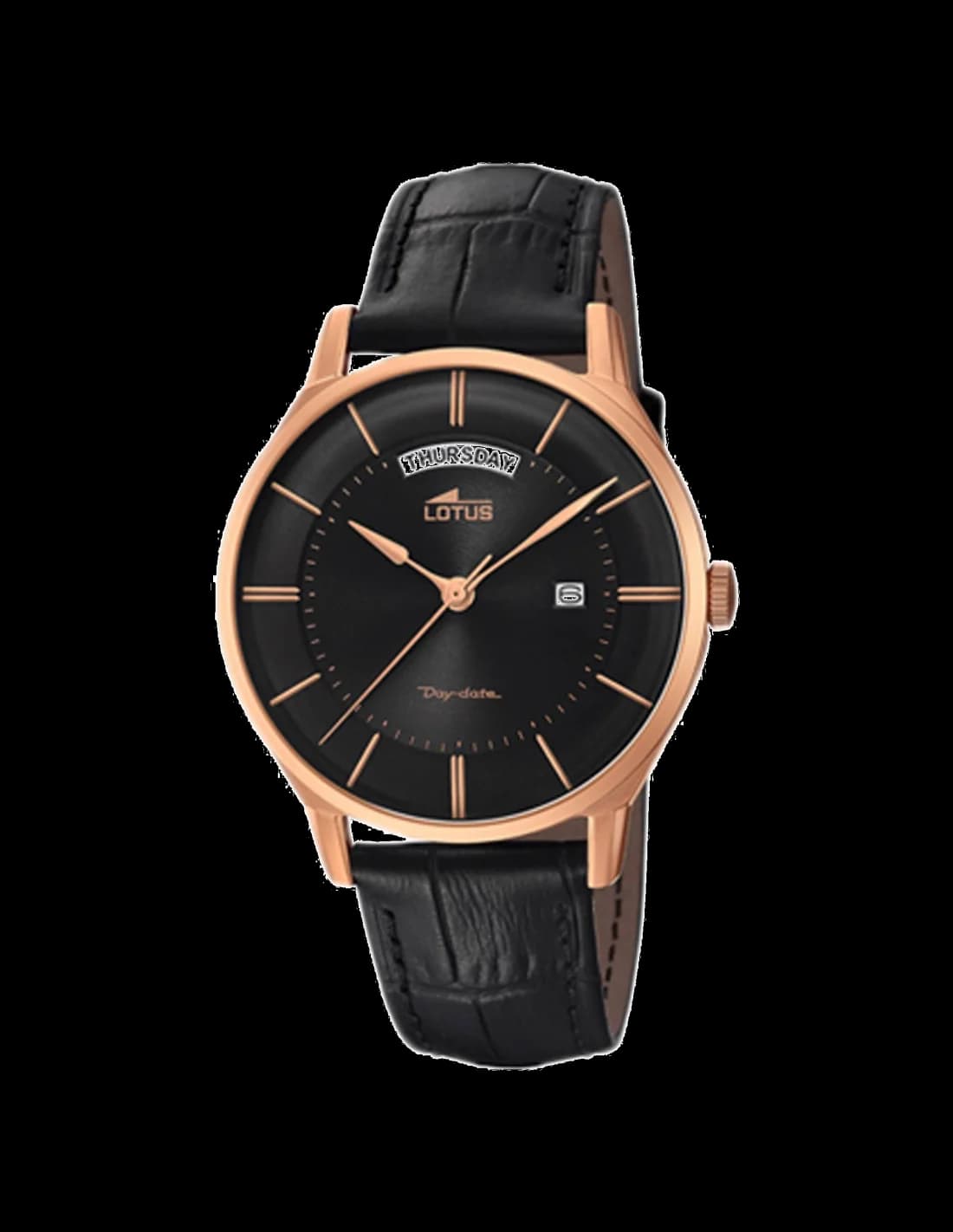 Lotus L18422/2 montre homme, cadran noir et bracelet cuir