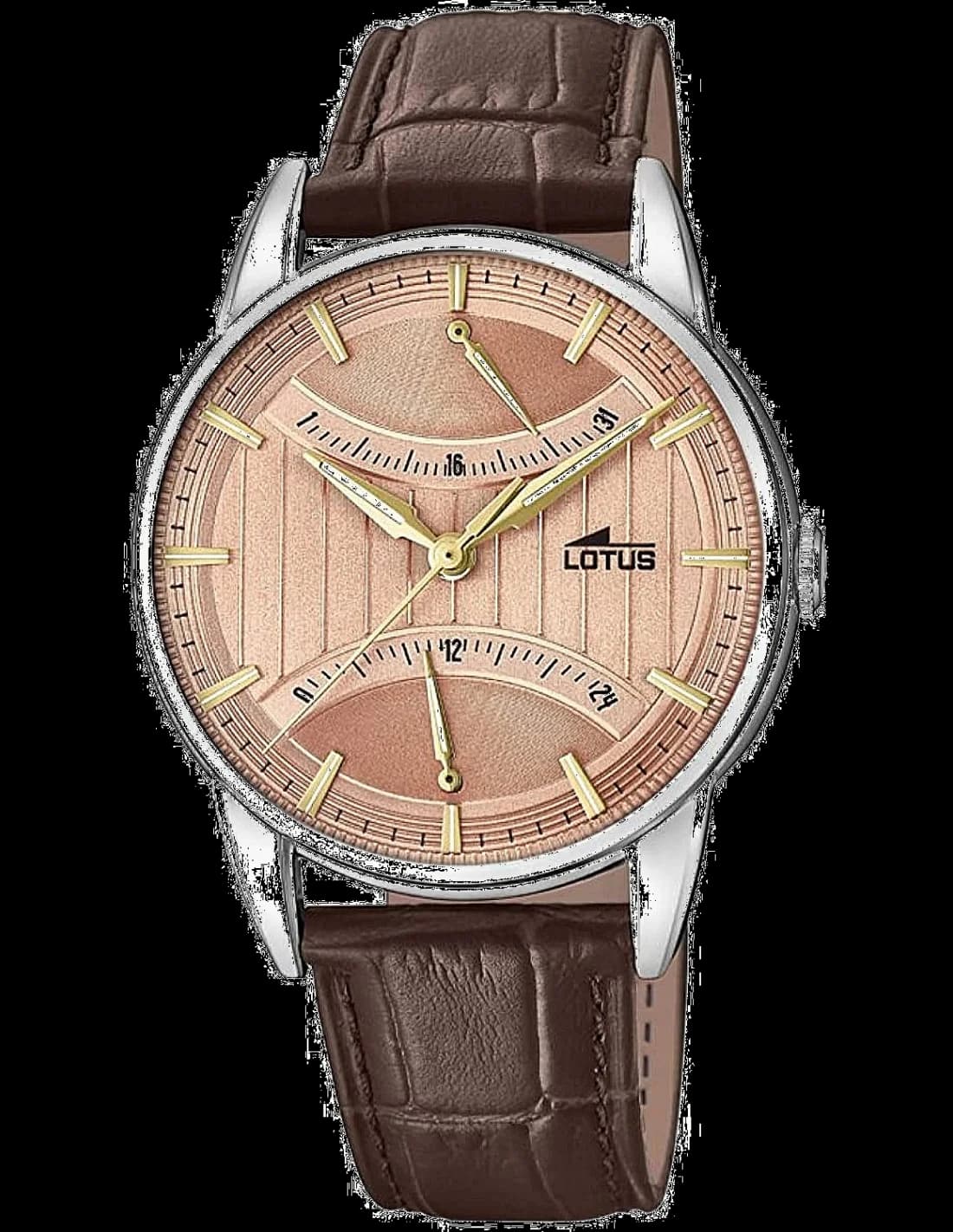 Lotus L18429/2 montre homme, cadran marron sur bracelet cuir