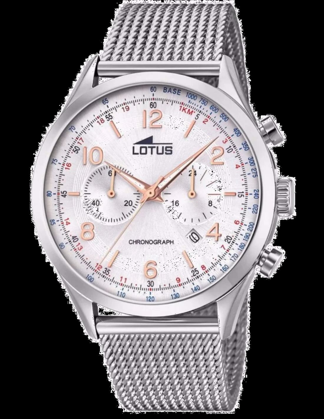 Lotus L18555/1 montre femme, cadran blanc, bracelet acier
