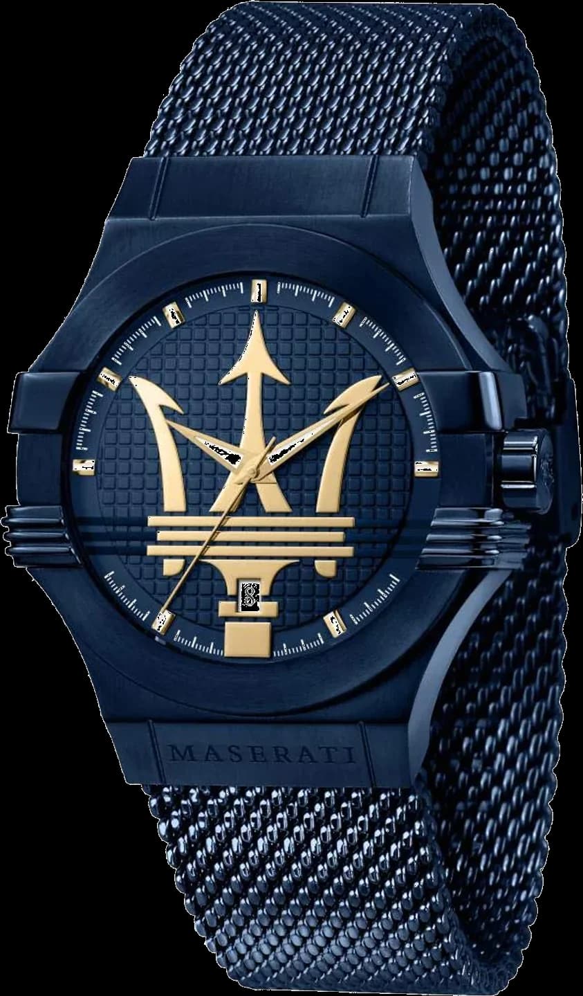 Maserati R8853108008 montre homme, cadran bleu, boîtier acier 42 mm