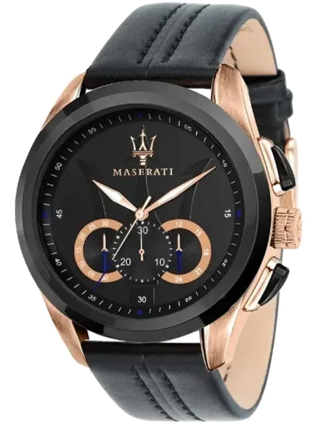 Maserati Traguardo R8871612025 Black watch with rose gold steel details